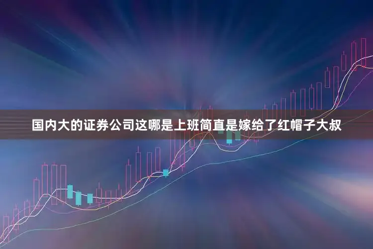 国内大的证券公司这哪是上班简直是嫁给了红帽子大叔
